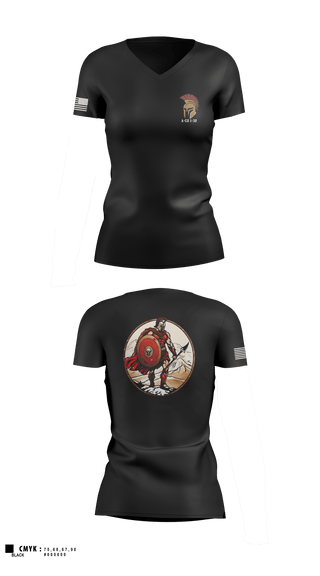 Women's Short Sleeve Vneck Shirt, A-CO 1-32, Army, Teamtime, Team time, sublimation, custom sports apparel, team uniforms, spirit wear, spiritwear, sports uniforms, custom shirts, team store, custom team store, fundraiser sports, apparel fundraiser