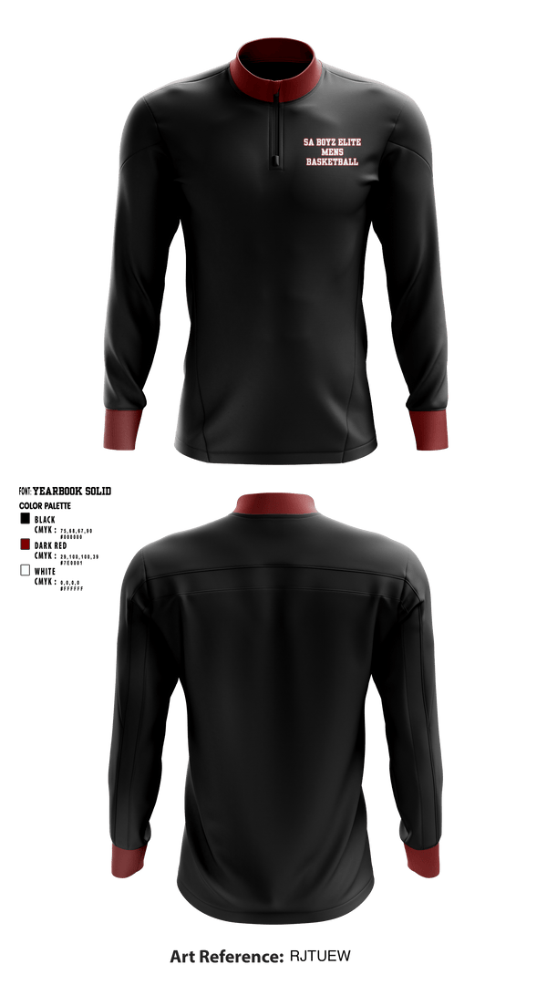 Quarter Zip Jacket, SA BOYZ ELITE, Men's Basketball, Teamtime, Team time, sublimation, custom sports apparel, team uniforms, spirit wear, spiritwear, sports uniforms, custom shirts, team store, custom team store, fundraiser sports, apparel fundraiser