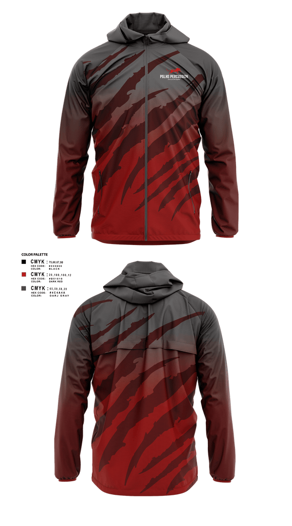 Windbreaker, PSLHS Percussion, Men's Soccer, Teamtime, Team time, sublimation, custom sports apparel, team uniforms, spirit wear, spiritwear, sports uniforms, custom shirts, team store, custom team store, fundraiser sports, apparel fundraiser