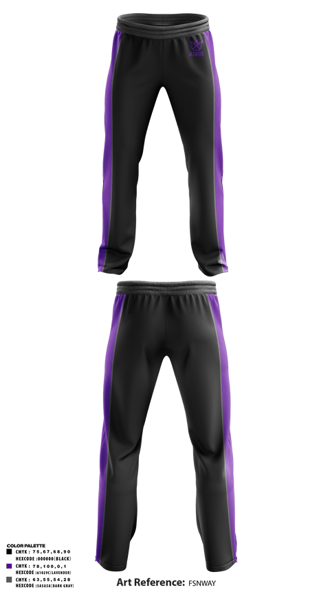 Sweatpants, Kings, Men's Basketball, Teamtime, Team time, sublimation, custom sports apparel, team uniforms, spirit wear, spiritwear, sports uniforms, custom shirts, team store, custom team store, fundraiser sports, apparel fundraiser