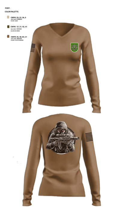 10 SFG 817966 Women's Long Sleeve V-neck Shirt - 3