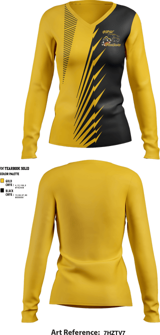 Women's Long Sleeve Vneck Shirt, Greene County Pop Warner, Cheer, Teamtime, Team time, sublimation, custom sports apparel, team uniforms, spirit wear, spiritwear, sports uniforms, custom shirts, team store, custom team store, fundraiser sports, apparel fundraiser