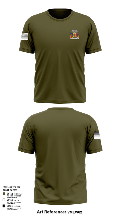 B Co. 3rd Recon BnForce Reconnaissance 58765461 Short Sleeve Performance Shirt - 103