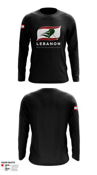 Long Sleeve Performance Shirt, Lebanese Ice Hockey Federation (LIHF), Ice Hockey, Teamtime, Team time, sublimation, custom sports apparel, team uniforms, spirit wear, spiritwear, sports uniforms, custom shirts, team store, custom team store, fundraiser sports, apparel fundraiser