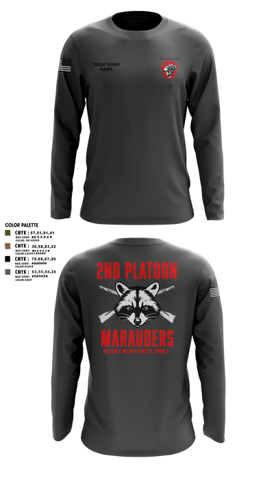 Charger Co. / 2-112th Infantry Battalion 37738588 Long Sleeve Performance Shirt - 16