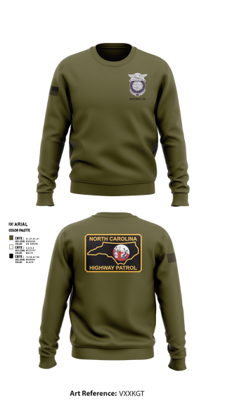 Crew Neck Sweatshirt, District E5, Police, Teamtime, Team time, sublimation, custom sports apparel, team uniforms, spirit wear, spiritwear, sports uniforms, custom shirts, team store, custom team store, fundraiser sports, apparel fundraiser