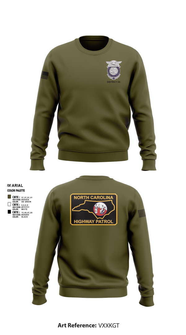 Crew Neck Sweatshirt, District E5, Police, Teamtime, Team time, sublimation, custom sports apparel, team uniforms, spirit wear, spiritwear, sports uniforms, custom shirts, team store, custom team store, fundraiser sports, apparel fundraiser