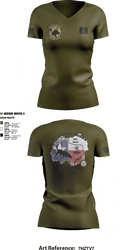TXGW K9 77939207 Women's Short Sleeve V-neck Shirt - 2