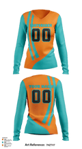 LadySharks 43984215 Women's Long Sleeve V-neck Shirt - 33