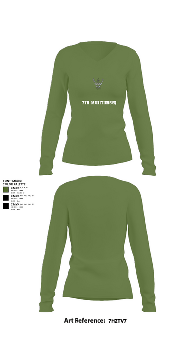 7th Munitions Sq 29669967 Women's Long Sleeve V-neck Shirt - 42