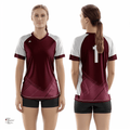 West Mecklenburg High School Volleyball 81317754 Women's Short Sleeve V-neck Shirt - 136