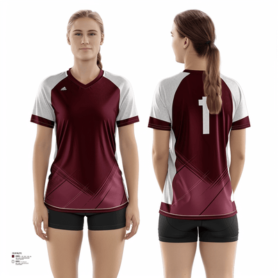 West Mecklenburg High School Volleyball 81317754 Women's Short Sleeve V-neck Shirt - 136