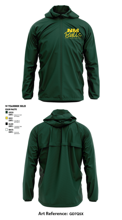 New Milford Bulls Football And Cheerleading 19489077 Windbreaker - 15