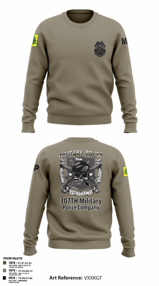 Crew Neck Sweatshirt, 307TH Military Police Company, , Teamtime, Team time, sublimation, custom sports apparel, team uniforms, spirit wear, spiritwear, sports uniforms, custom shirts, team store, custom team store, fundraiser sports, apparel fundraiser