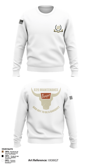 Crew Neck Sweatshirt, 829 maintenance, National Guard, Teamtime, Team time, sublimation, custom sports apparel, team uniforms, spirit wear, spiritwear, sports uniforms, custom shirts, team store, custom team store, fundraiser sports, apparel fundraiser