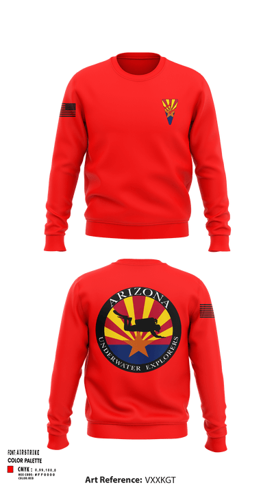 Arizona Underwater Explorers 16457471 Crew Neck Sweatshirt - 41