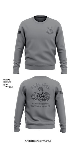 Crew Neck Sweatshirt, LAZY HELLDIVER, Army, Teamtime, Team time, sublimation, custom sports apparel, team uniforms, spirit wear, spiritwear, sports uniforms, custom shirts, team store, custom team store, fundraiser sports, apparel fundraiser