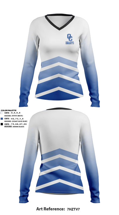 Oak Creek Knights 26467111 Long Sleeve Performance Shirt - 1