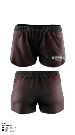 Womens Soccer Shorts, LadyDawgs, Women's Soccer, Teamtime, Team time, sublimation, custom sports apparel, team uniforms, spirit wear, spiritwear, sports uniforms, custom shirts, team store, custom team store, fundraiser sports, apparel fundraiser