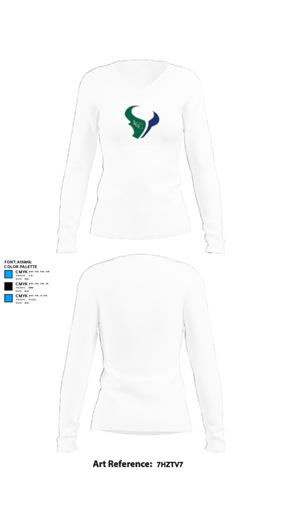 La Costa Canyon High School Volleyball 91321969 Women's Long Sleeve V-neck Shirt - 15