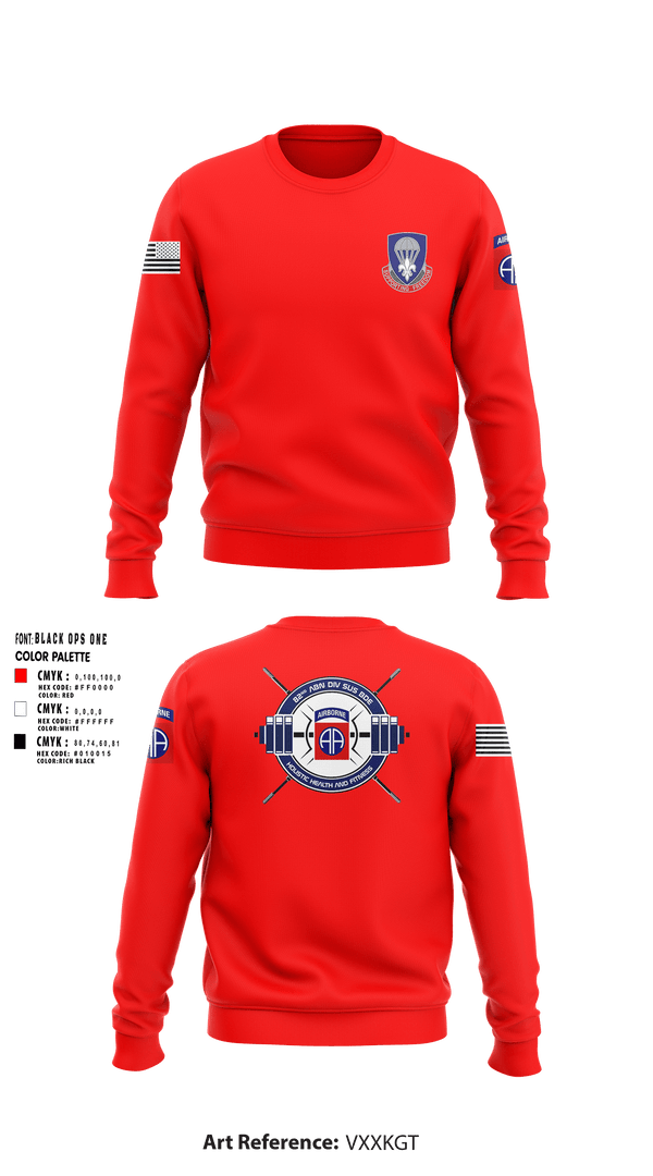 Crew Neck Sweatshirt, 82nd ADSB H2F, Army, Teamtime, Team time, sublimation, custom sports apparel, team uniforms, spirit wear, spiritwear, sports uniforms, custom shirts, team store, custom team store, fundraiser sports, apparel fundraiser