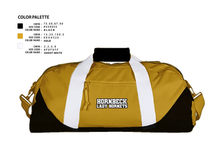 Duffle Bag, Hornbeck Lady Hornets, Softball, Teamtime, Team time, sublimation, custom sports apparel, team uniforms, spirit wear, spiritwear, sports uniforms, custom shirts, team store, custom team store, fundraiser sports, apparel fundraiser
