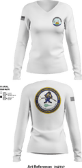 Marcus Island Loran Station 7810741 Women's Long Sleeve V-neck Shirt - 3