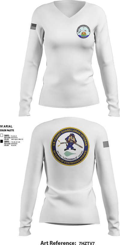 Marcus Island Loran Station 7810741 Women's Long Sleeve V-neck Shirt - 3