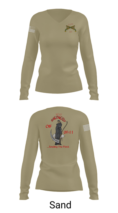 217th MP CO 3rd platoon Iraq 09-10 88609784 Women's Long Sleeve V-neck Shirt - 97