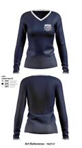 No Handouts Track & Field 84390737 Women's Long Sleeve V-neck Shirt - 1