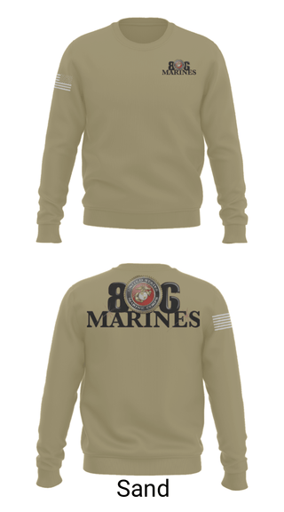 Crew Neck Sweatshirt, 806 Marines, Marines, Teamtime, Team time, sublimation, custom sports apparel, team uniforms, spirit wear, spiritwear, sports uniforms, custom shirts, team store, custom team store, fundraiser sports, apparel fundraiser