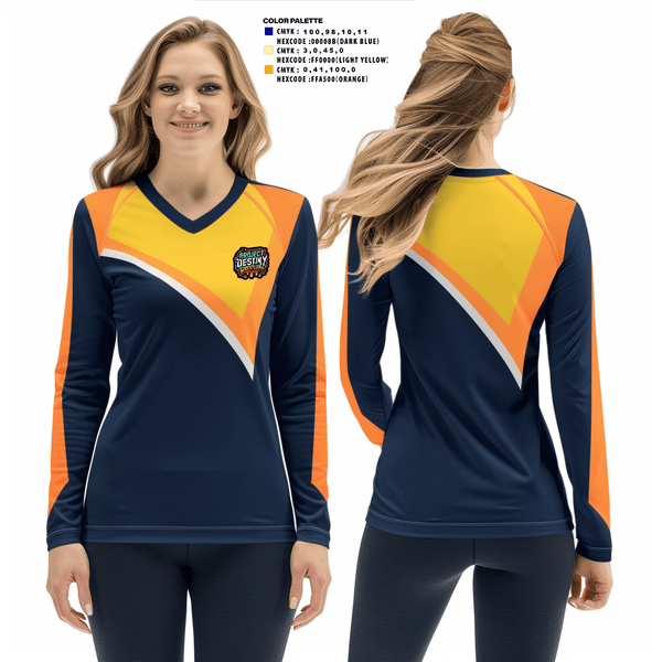 Women's Long Sleeve Vneck Shirt, PDWC, Wrestling, Teamtime, Team time, sublimation, custom sports apparel, team uniforms, spirit wear, spiritwear, sports uniforms, custom shirts, team store, custom team store, fundraiser sports, apparel fundraiser