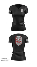 The Melrose Fire Company Incorporated 84438539 Women's Short Sleeve V-neck Shirt - 21