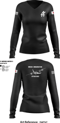 NMCB4 91279175 Women's Long Sleeve V-neck Shirt - 4