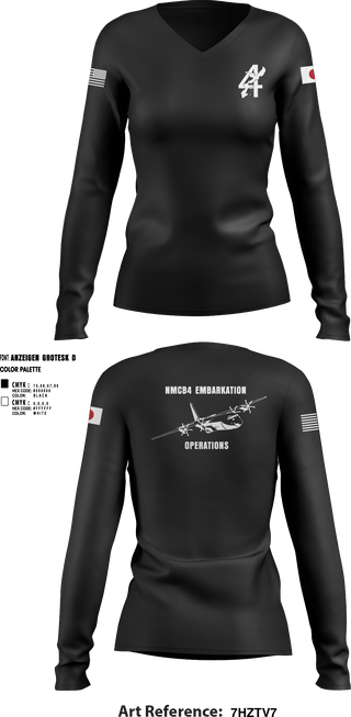 Women's Long Sleeve Vneck Shirt, NMCB4, Navy, Teamtime, Team time, sublimation, custom sports apparel, team uniforms, spirit wear, spiritwear, sports uniforms, custom shirts, team store, custom team store, fundraiser sports, apparel fundraiser