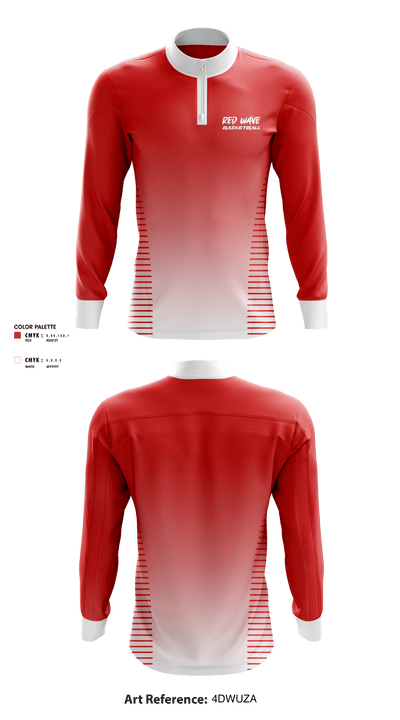 Red wave 12776607 Quarter Zip Jacket - 1