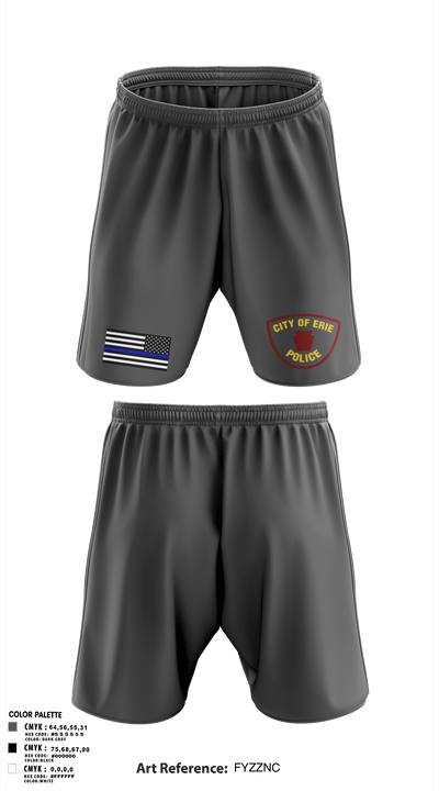 Erie police department 42261710 Athletic Shorts With Pockets - 2