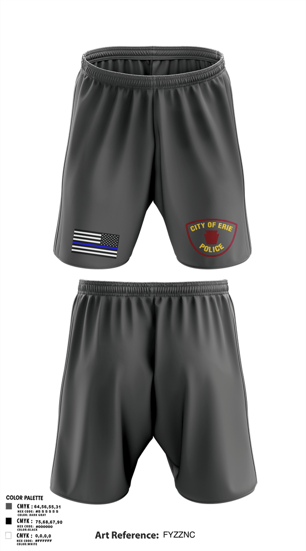 Athletic Shorts With Pockets, Erie police department, Police, Teamtime, Team time, sublimation, custom sports apparel, team uniforms, spirit wear, spiritwear, sports uniforms, custom shirts, team store, custom team store, fundraiser sports, apparel fundraiser