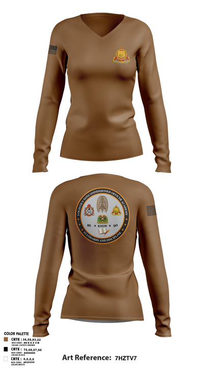 LNCOA 22055353 Women's Long Sleeve V-neck Shirt - 1