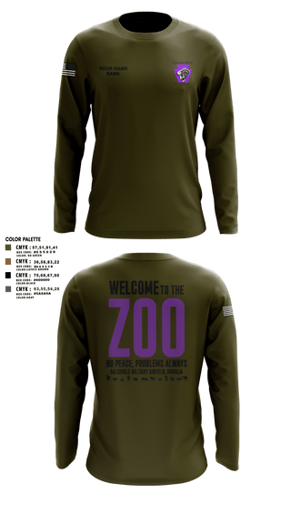 Long Sleeve Performance Shirt, Charger Co. / 2-112th Infantry Battalion, National Guard, Teamtime, Team time, sublimation, custom sports apparel, team uniforms, spirit wear, spiritwear, sports uniforms, custom shirts, team store, custom team store, fundraiser sports, apparel fundraiser