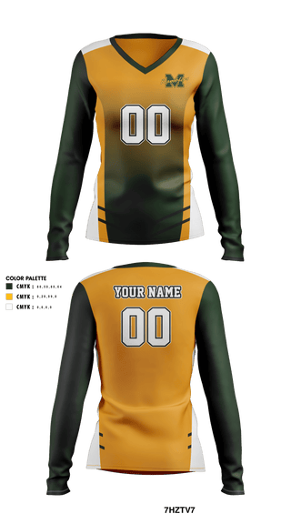 Women's Long Sleeve Vneck Shirt, McBain High School Volleyball, Women's Volleyball, Teamtime, Team time, sublimation, custom sports apparel, team uniforms, spirit wear, spiritwear, sports uniforms, custom shirts, team store, custom team store, fundraiser sports, apparel fundraiser