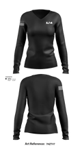 1/4 5379335 Women's Long Sleeve V-neck Shirt - 101