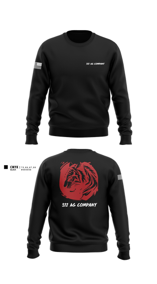 Crew Neck Sweatshirt, 312 AG Company, Army, Teamtime, Team time, sublimation, custom sports apparel, team uniforms, spirit wear, spiritwear, sports uniforms, custom shirts, team store, custom team store, fundraiser sports, apparel fundraiser