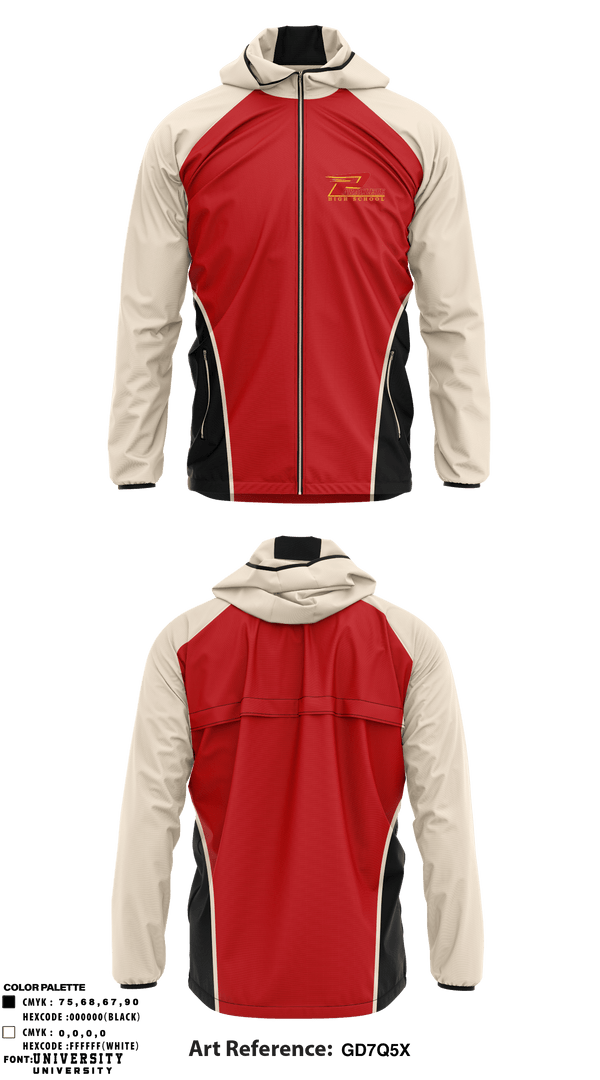 Windbreaker, Paraclete Football, Football, Teamtime, Team time, sublimation, custom sports apparel, team uniforms, spirit wear, spiritwear, sports uniforms, custom shirts, team store, custom team store, fundraiser sports, apparel fundraiser