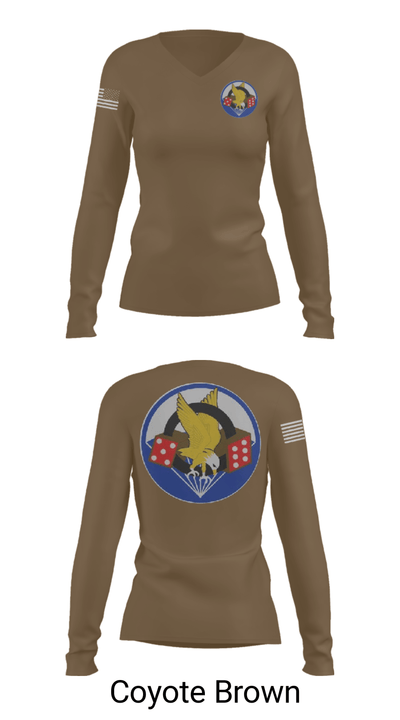 506th PIR 79913322 Women's Long Sleeve V-neck Shirt - 17