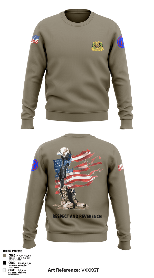 Crew Neck Sweatshirt, 962D QUARTERMASTER COMPANY (MORTUARY AFFAIRS), Army, Teamtime, Team time, sublimation, custom sports apparel, team uniforms, spirit wear, spiritwear, sports uniforms, custom shirts, team store, custom team store, fundraiser sports, apparel fundraiser