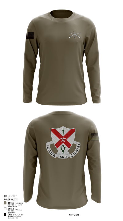 C Co 1-124 Rifle Company 57736053 Long Sleeve Performance Shirt - 2