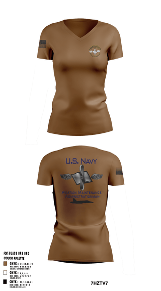 Women's Short Sleeve Vneck Shirt, Aviation Maintenance Administration, , Teamtime, Team time, sublimation, custom sports apparel, team uniforms, spirit wear, spiritwear, sports uniforms, custom shirts, team store, custom team store, fundraiser sports, apparel fundraiser