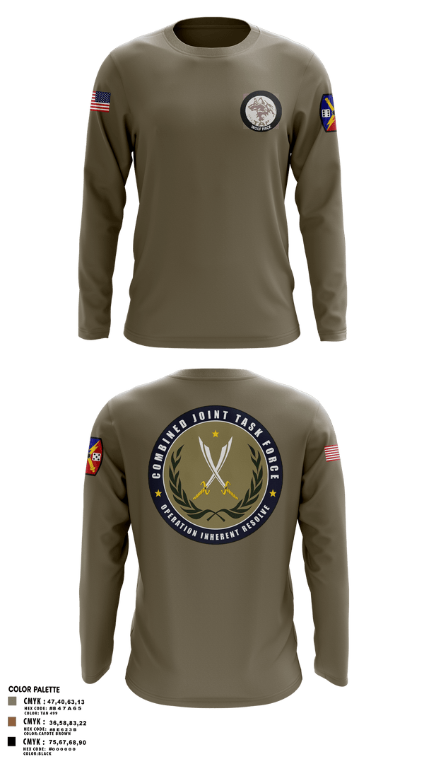 Long Sleeve Performance Polo, 65th FAB, Army, Teamtime, Team time, sublimation, custom sports apparel, team uniforms, spirit wear, spiritwear, sports uniforms, custom shirts, team store, custom team store, fundraiser sports, apparel fundraiser