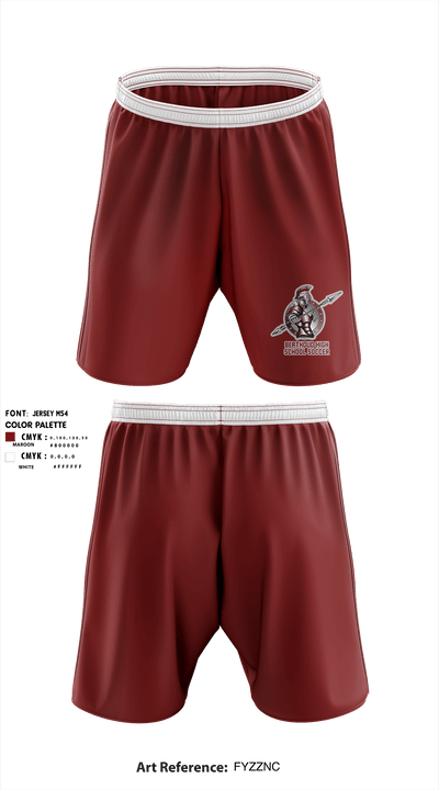 Berthoud High School Soccer 45184902 Athletic Shorts With Pockets - 1